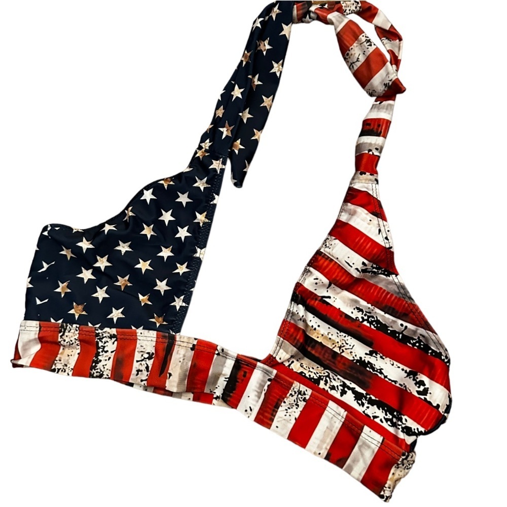 American Flag Bikini Top